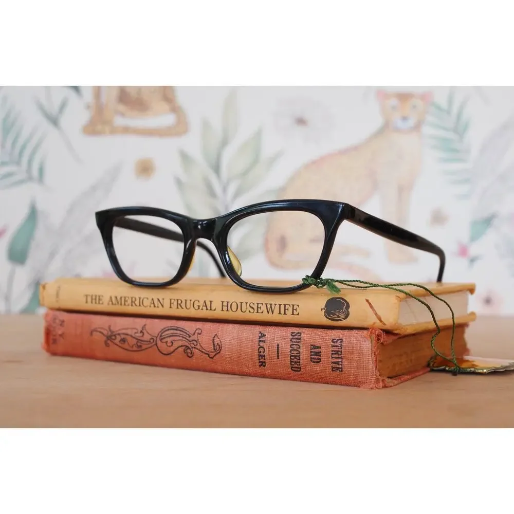 Vintage 1960s De Lotto Cat Eye Eyeglasses Italy Rockabilly Pin Up Retro MCM
